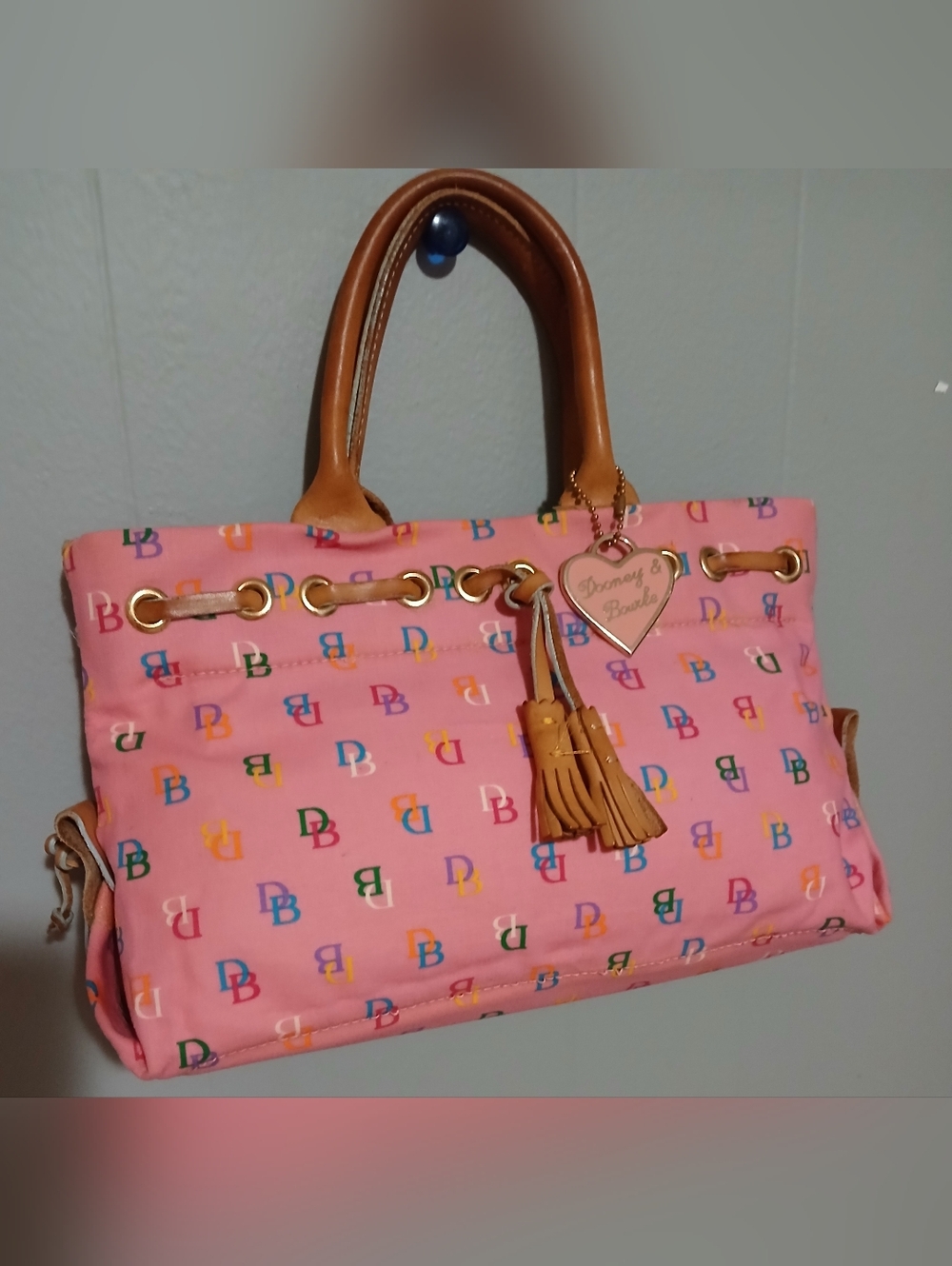 Dooney & Bourke Bubblegum Pink! Rare Y2k Rainbow Edition Vintage